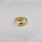 Krystal dråbe ring