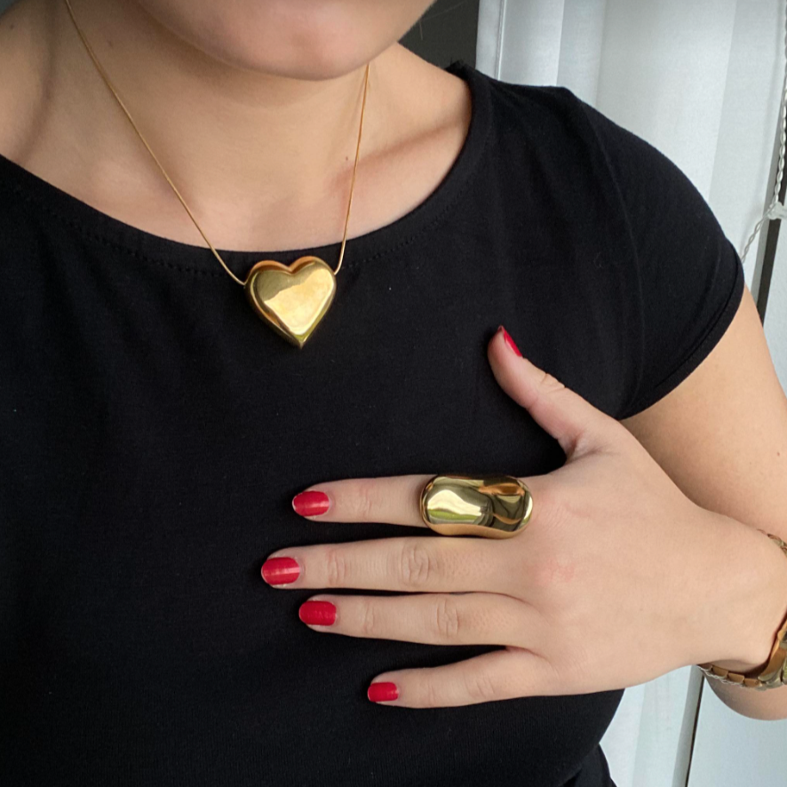 Chunky guld ring