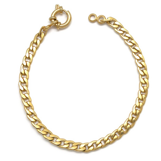 Panzer armbånd guld - Med detaljeret lås