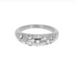 Dome crystal ring silver M