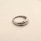 Dome krystal ring sølv - medium